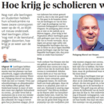 Hoe krijg je scholieren weer aan de gang </br> (bron: Noord Hollands Dagblad nov. ’22)